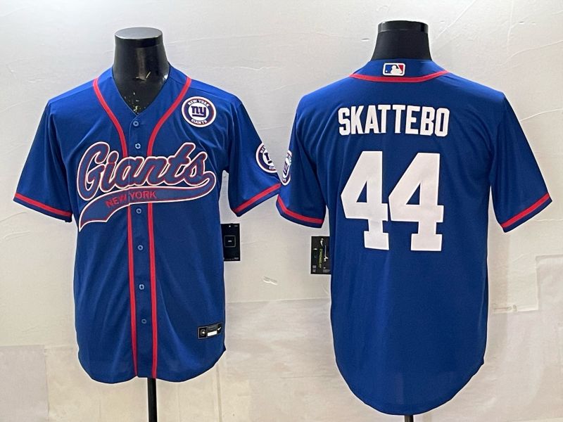 Men 2025 New York Giants #44 Skattebo Blue Joint Name Nike Limited NFL Jersey 06->new york giants->NFL Jersey